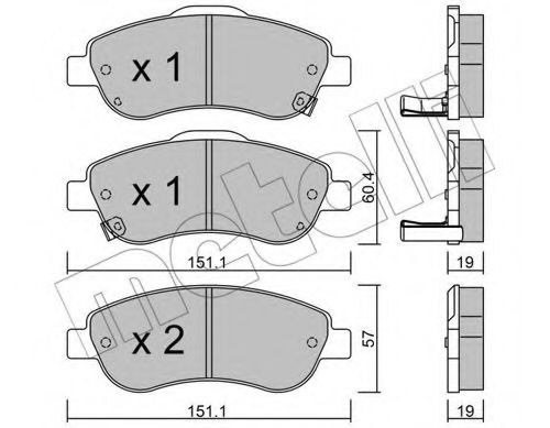Тормозные колодки METELLI 22-0789-0