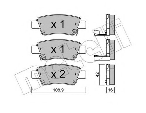 Тормозные колодки METELLI 22-0790-0