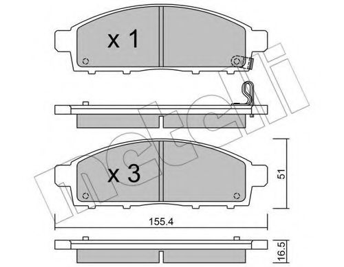 Тормозные колодки METELLI 22-0791-0