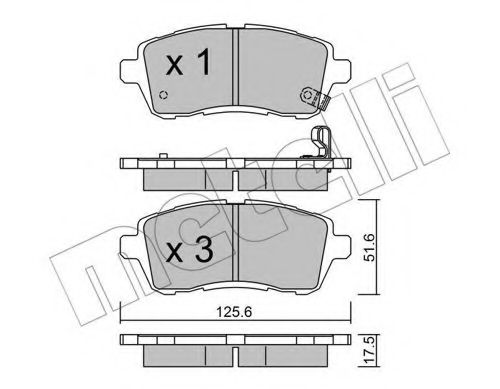 Тормозные колодки METELLI 22-0793-0