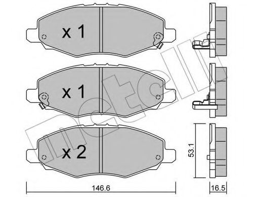 Тормозные колодки METELLI 22-0798-0