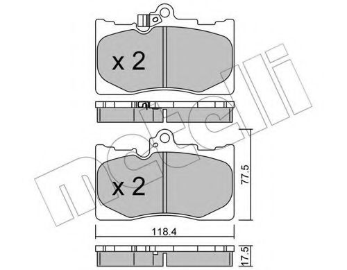 Тормозные колодки METELLI 22-0799-0