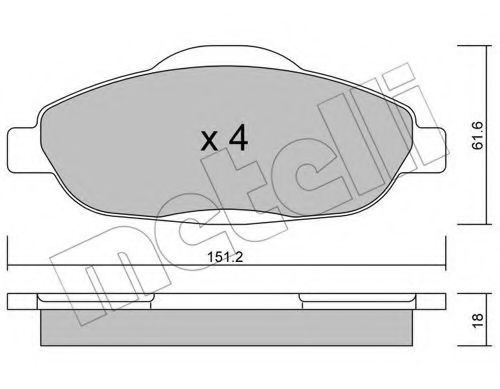 Тормозные колодки METELLI 22-0804-0