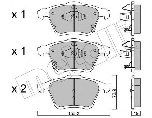 Тормозные колодки METELLI 22-0805-0