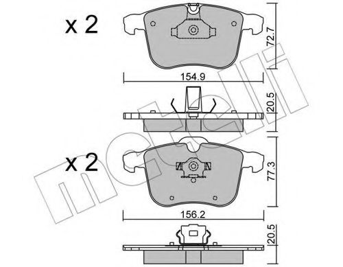 Тормозные колодки METELLI 22-0813-0