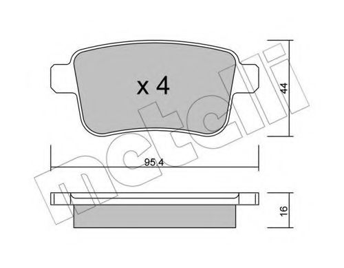 Тормозные колодки METELLI 22-0814-0