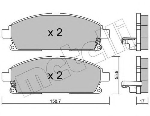Тормозные колодки METELLI 22-0406-1