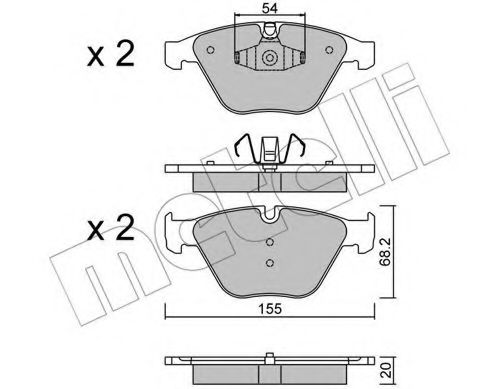 Тормозные колодки METELLI 22-0558-6