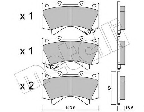 Тормозные колодки METELLI 22-0821-0