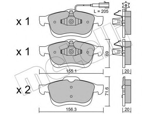 Тормозные колодки METELLI 22-0824-0