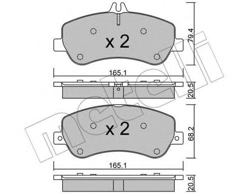 Тормозные колодки METELLI 22-0825-0