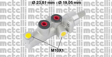 Главный тормозной цилиндр METELLI 05-0773