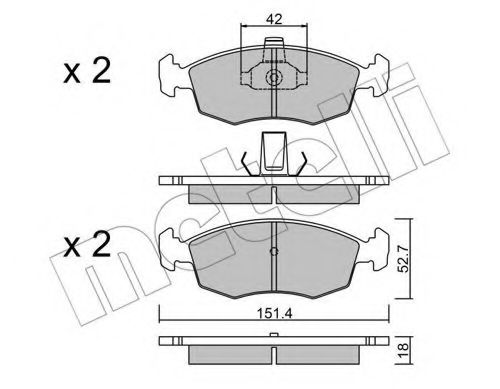 Тормозные колодки METELLI 22-0274-3