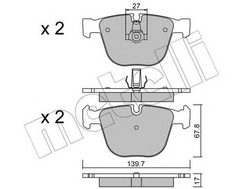 Тормозные колодки METELLI 22-0773-9