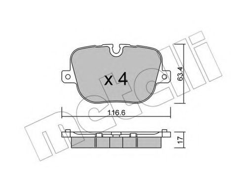 Тормозные колодки METELLI 22-0837-0