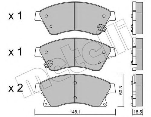 Тормозные колодки METELLI 22-0838-0