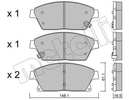 Тормозные колодки METELLI 22-0839-0