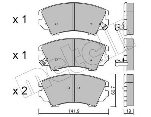 Тормозные колодки METELLI 22-0842-0