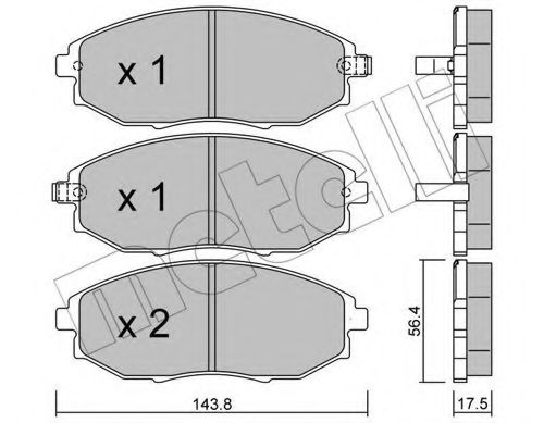 Тормозные колодки METELLI 22-0845-0