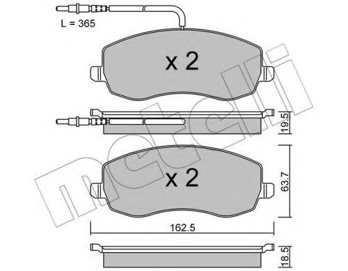 Тормозные колодки METELLI 22-0847-0