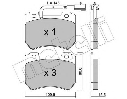 Тормозные колодки METELLI 22-0848-0