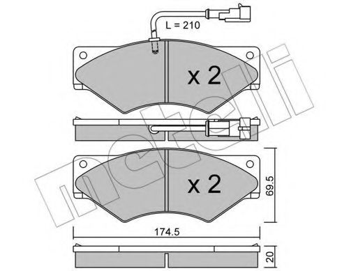 Тормозные колодки METELLI 22-0849-1