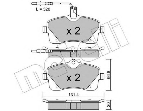 Тормозные колодки METELLI 22-0853-0