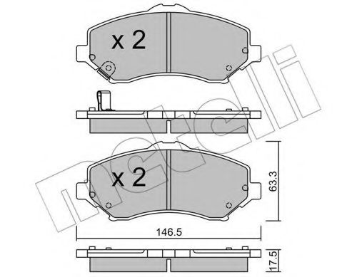 Тормозные колодки METELLI 22-0862-0