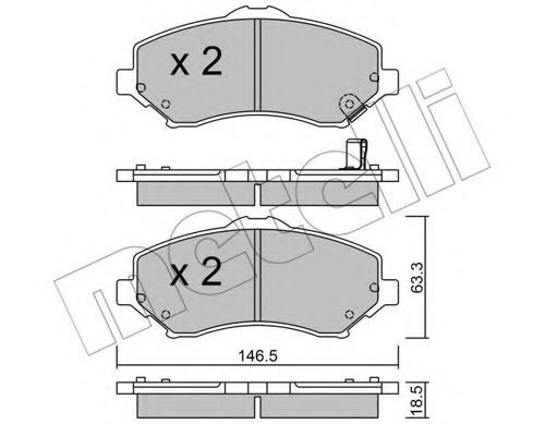Тормозные колодки METELLI 22-0862-1