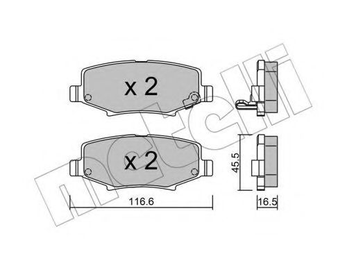 Тормозные колодки METELLI 22-0863-0