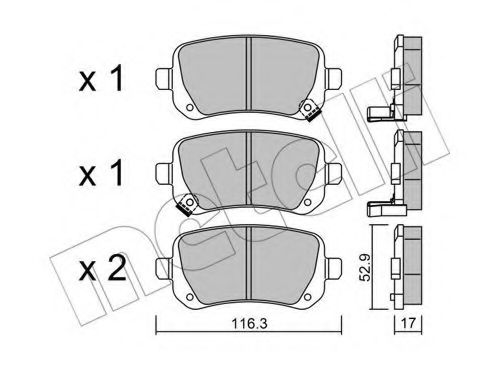 Тормозные колодки METELLI 22-0864-0