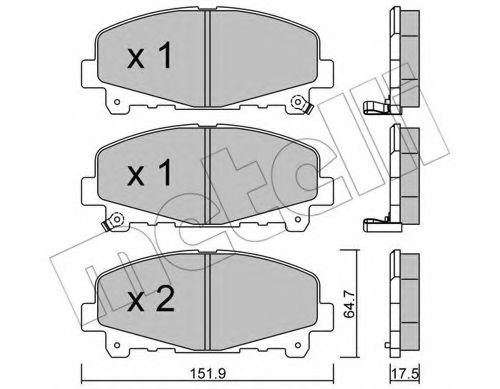 Тормозные колодки METELLI 22-0867-0