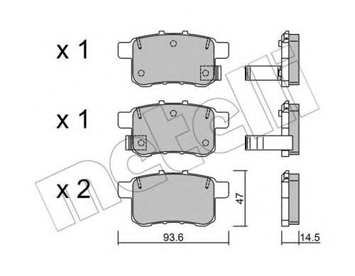 Тормозные колодки METELLI 22-0868-0