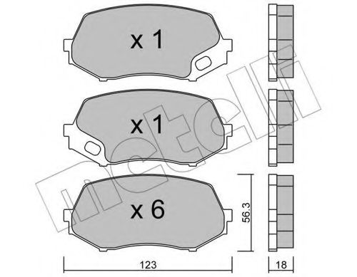 Тормозные колодки METELLI 22-0874-0
