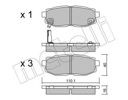 Тормозные колодки METELLI 22-0875-0