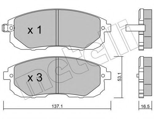 Тормозные колодки METELLI 22-0876-0