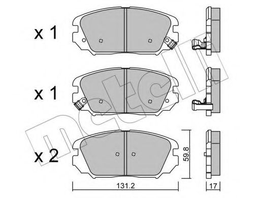 Тормозные колодки METELLI 22-0885-0