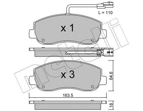 Тормозные колодки METELLI 22-0898-0
