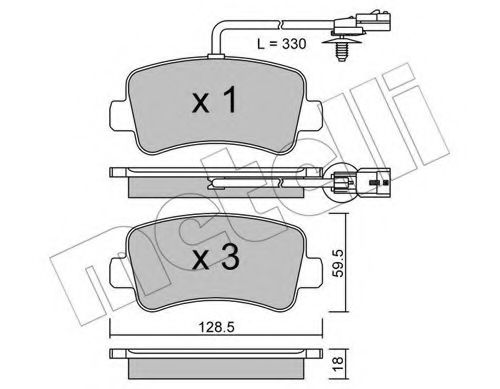 Тормозные колодки METELLI 22-0899-0