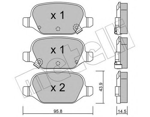 Тормозные колодки METELLI 22-0324-5