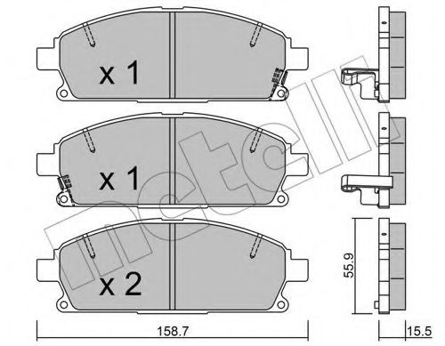 Тормозные колодки METELLI 22-0406-2