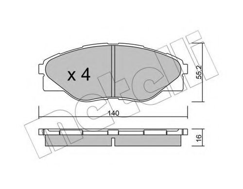 Тормозные колодки METELLI 22-0936-0