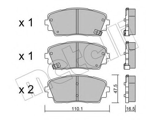 Тормозные колодки METELLI 22-0941-0