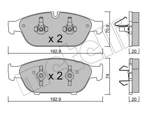 Тормозные колодки METELLI 22-0953-0