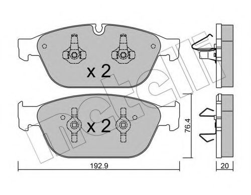Тормозные колодки METELLI 22-0954-0