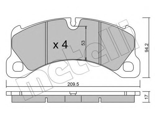 Тормозные колодки METELLI 22-0956-0
