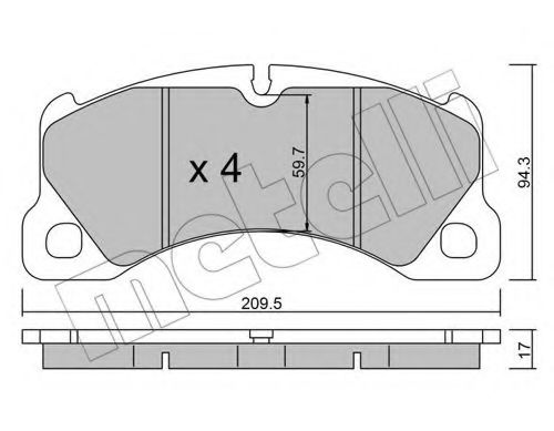 Тормозные колодки METELLI 22-0957-3