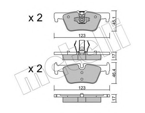Тормозные колодки METELLI 22-0962-0