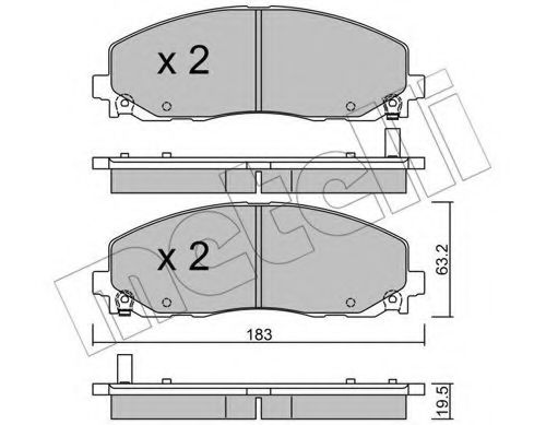 Тормозные колодки METELLI 22-0946-0