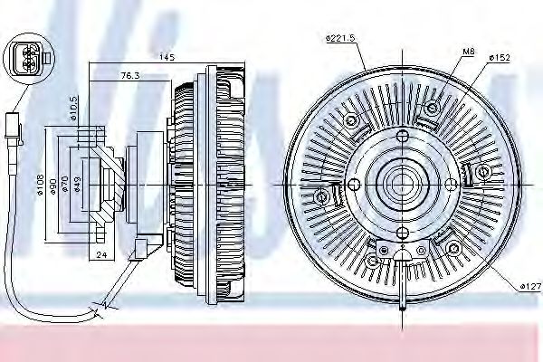 Вискомуфта вентилятора NISSENS 86022